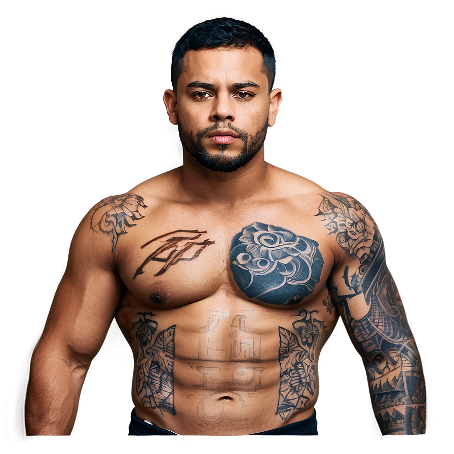 Modern Chest Tattoo Styles Png Kmn PNG Image