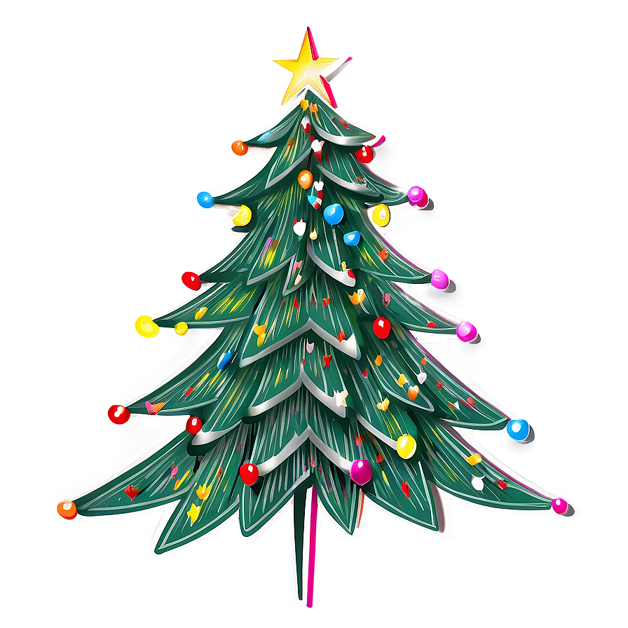 Modern Christmas Tree Graphic Png Nqm21 PNG Image