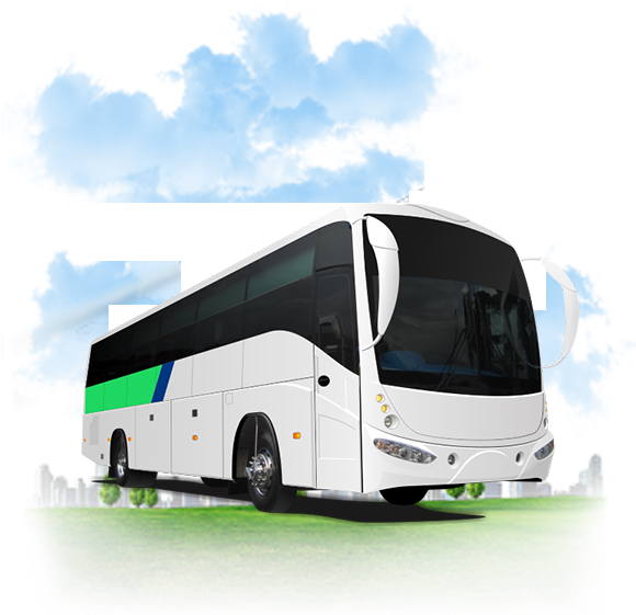 Modern Coach Bus Travel Graphic PNG Image