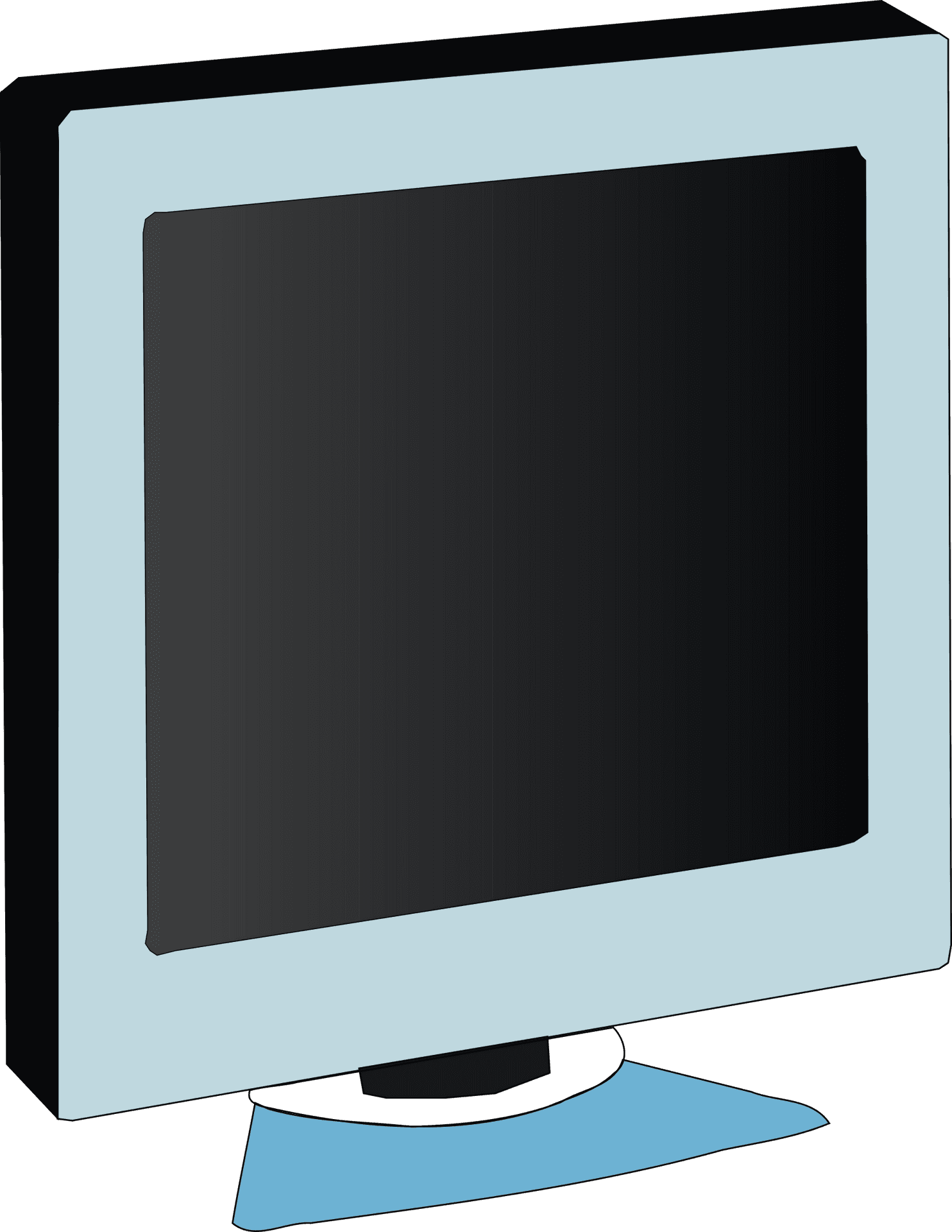 Modern Computer Monitor Illustration PNG Image