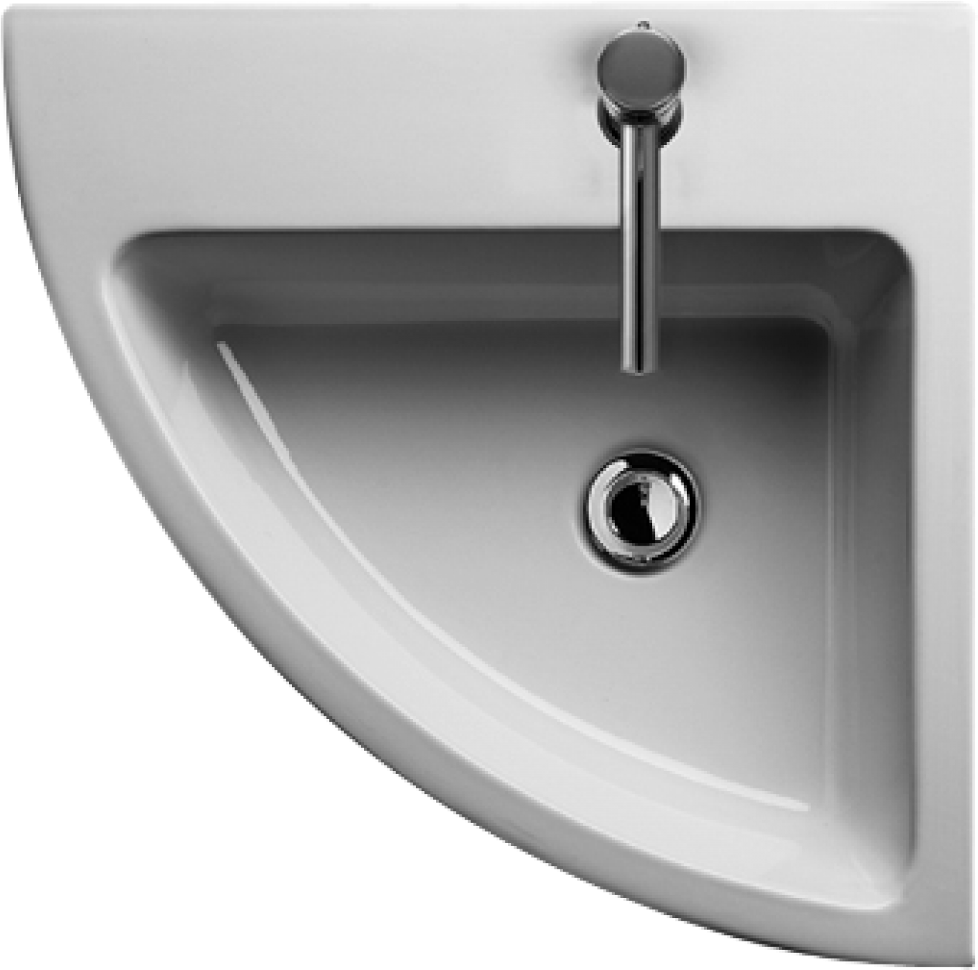 Modern Corner Bathroom Sink PNG Image