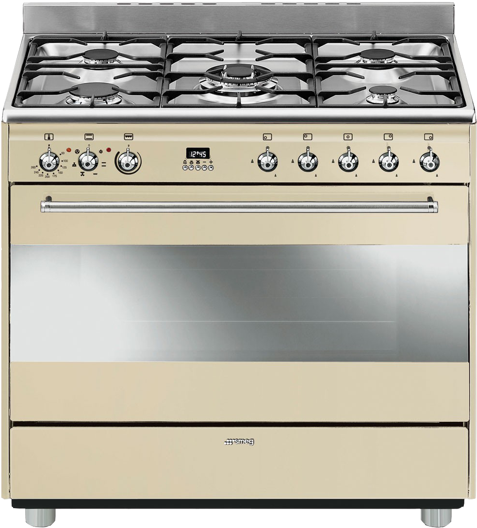 Modern Cream Gas Stove PNG Image