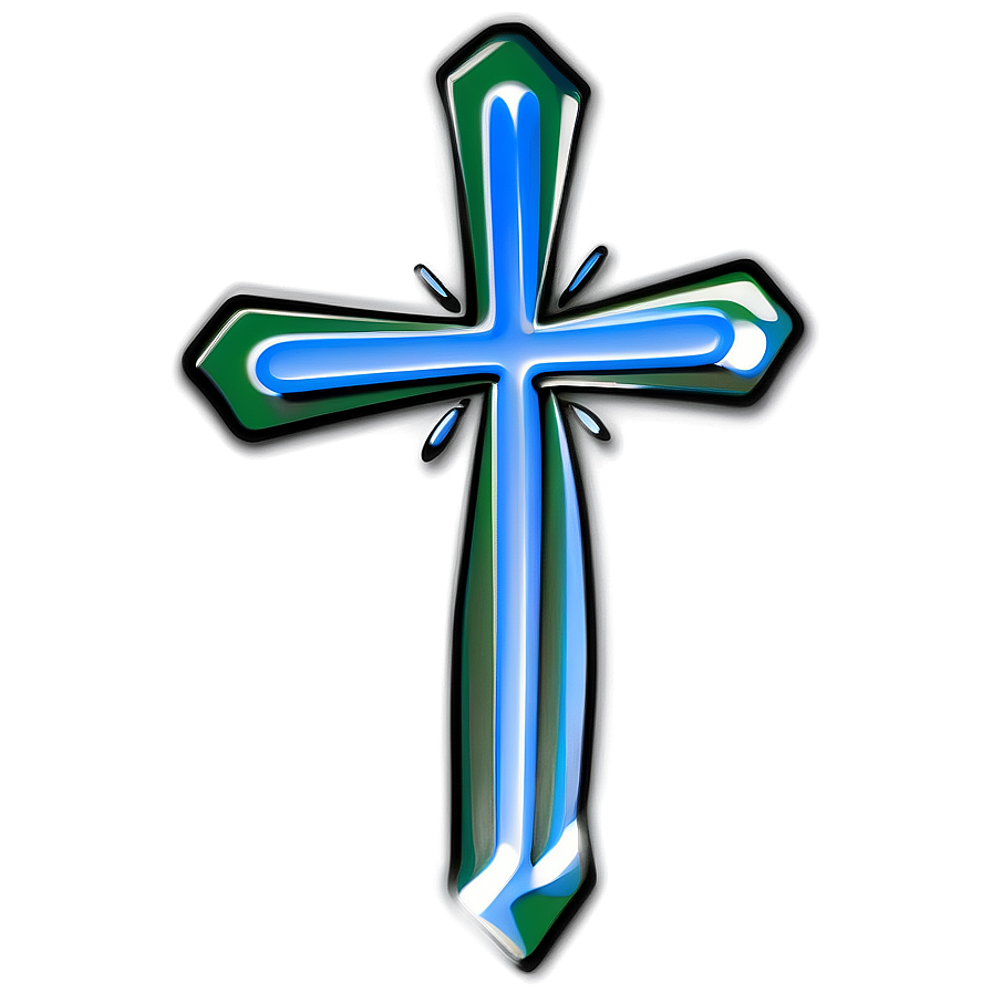 Modern Cross Outline Png 32 PNG Image