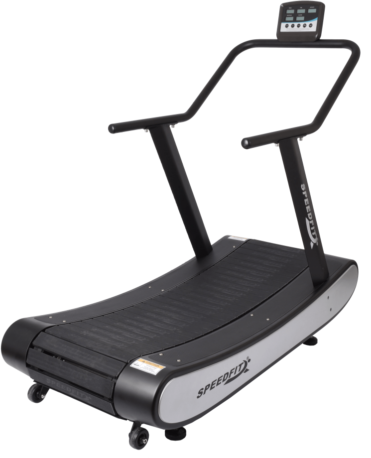 Modern Curved Treadmill PNG Image