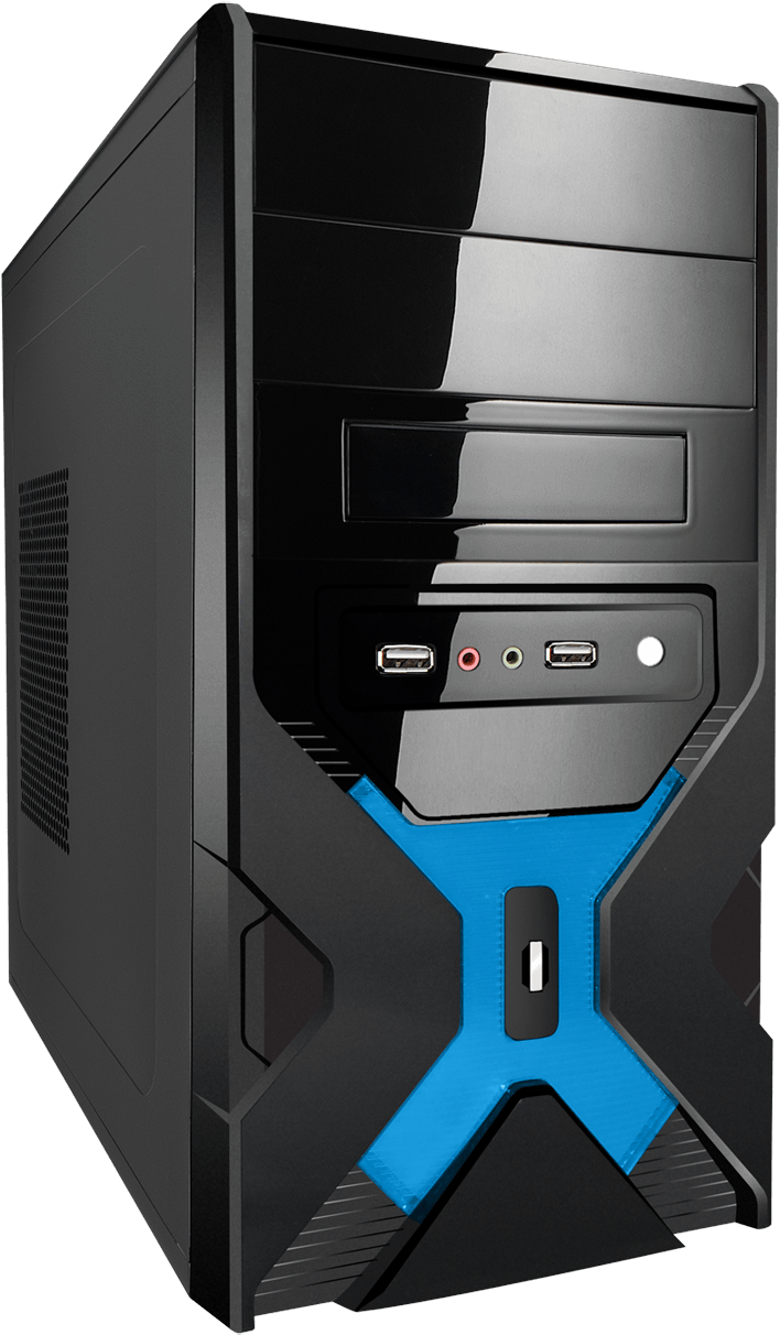 Modern Desktop Computer Tower PNG Image