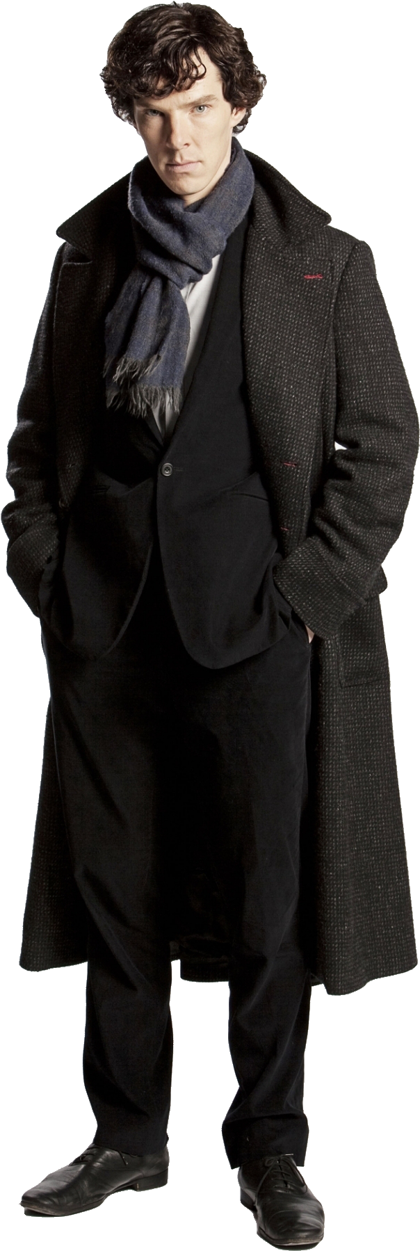 Modern Detective Standing Pose PNG Image