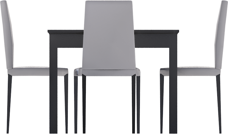 Modern Dining Tableand Chairs Set PNG Image