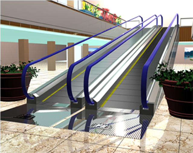 Modern Escalator Design PNG Image