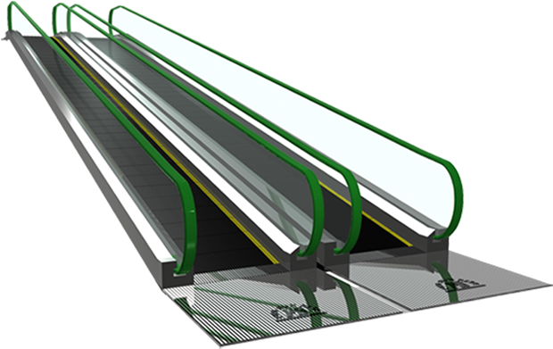 Modern Escalator Design PNG Image