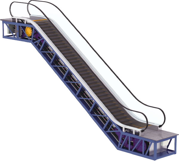 Modern Escalator Design.png PNG Image