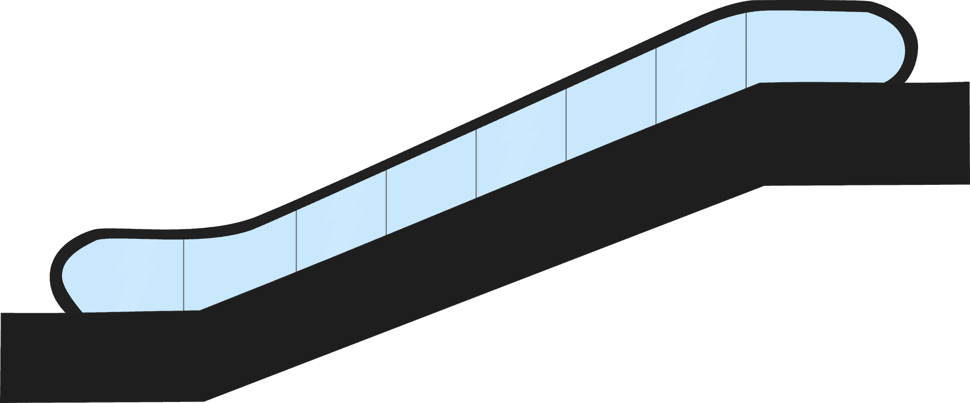 Modern Escalator Graphic PNG Image