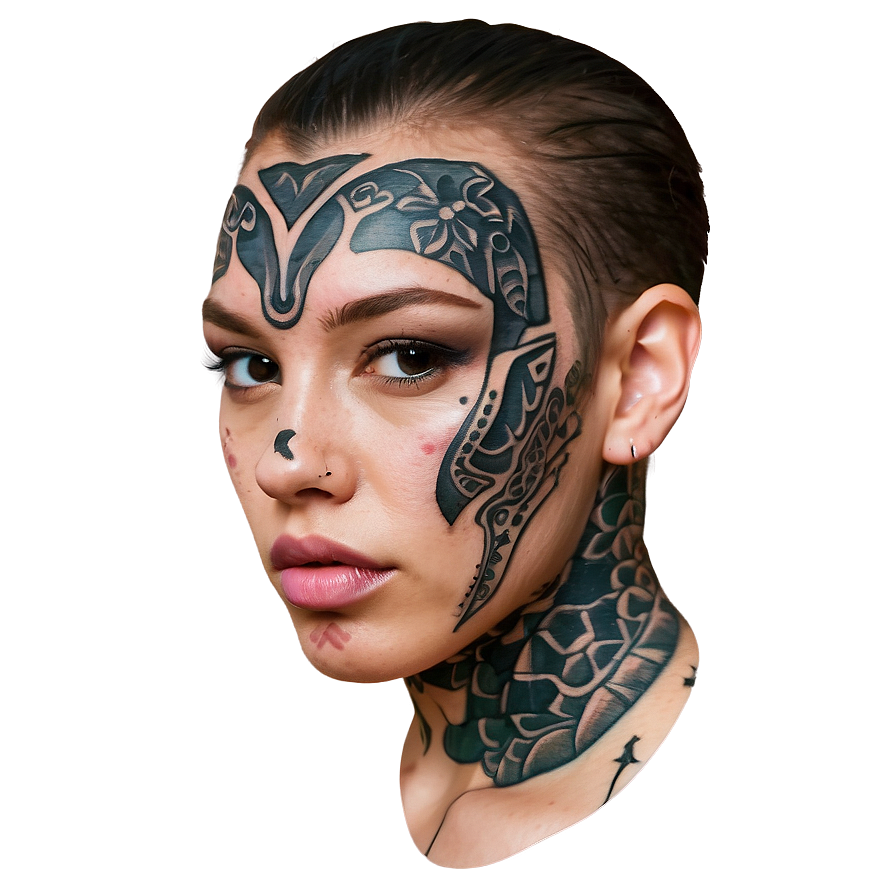 Modern Face Tattoo Ideas Png Ppc PNG Image