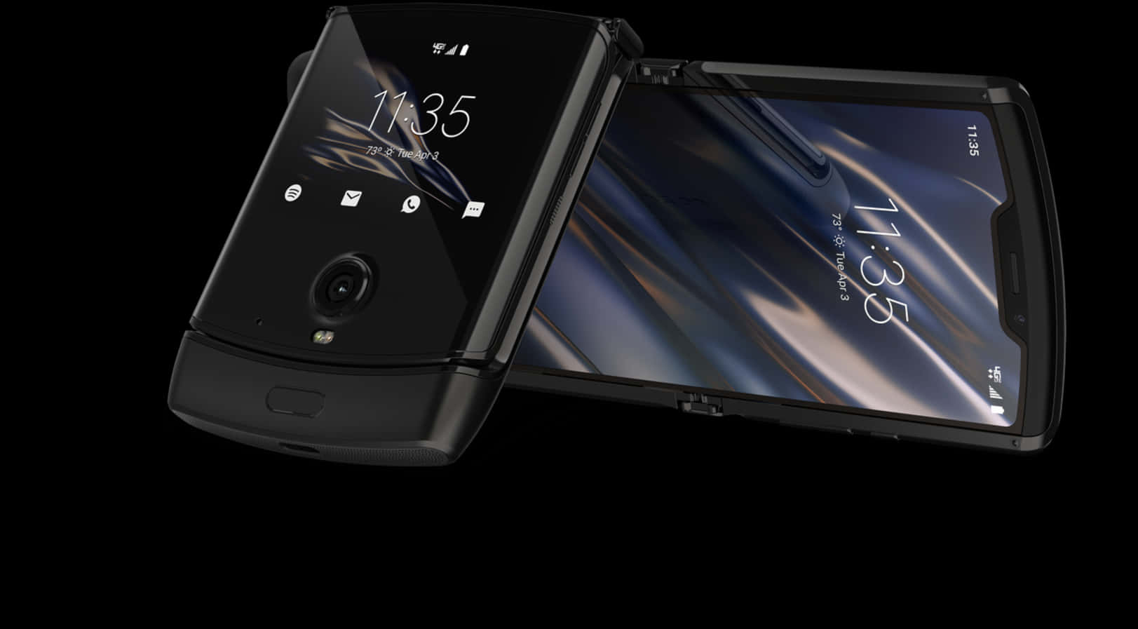 Modern Flip Smartphone Display PNG Image