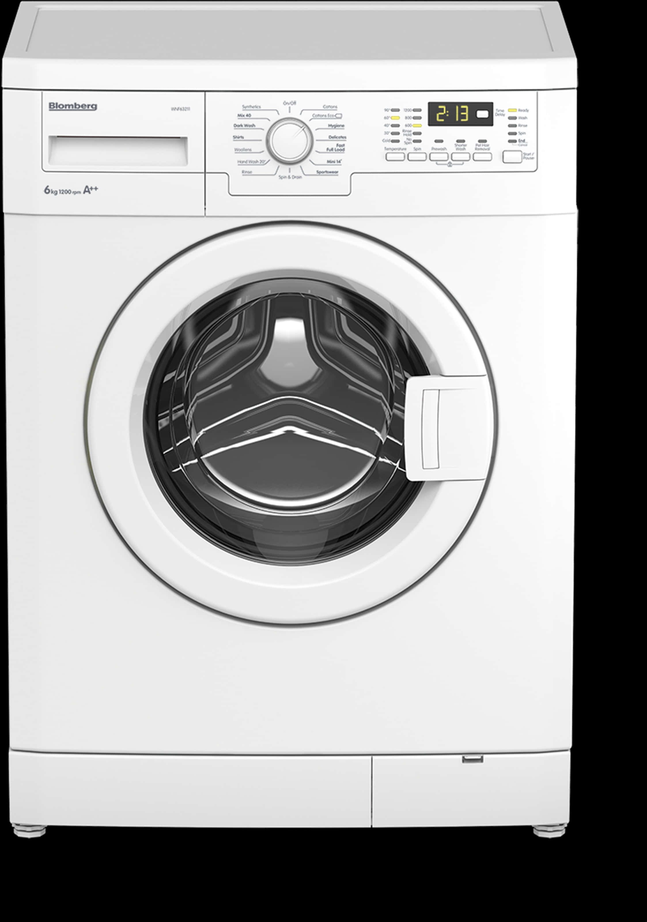 Modern Front Load Washing Machine PNG Image