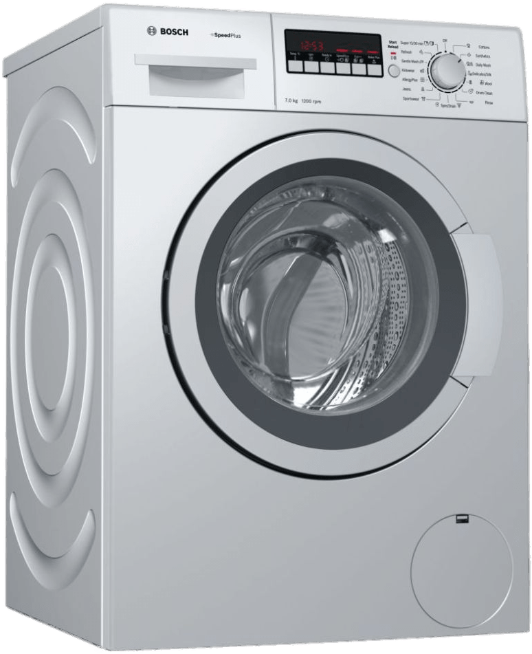 Modern Front Load Washing Machine Bosch PNG Image