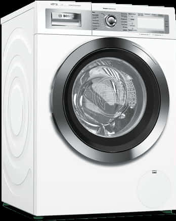 Modern Front Load Washing Machine PNG Image