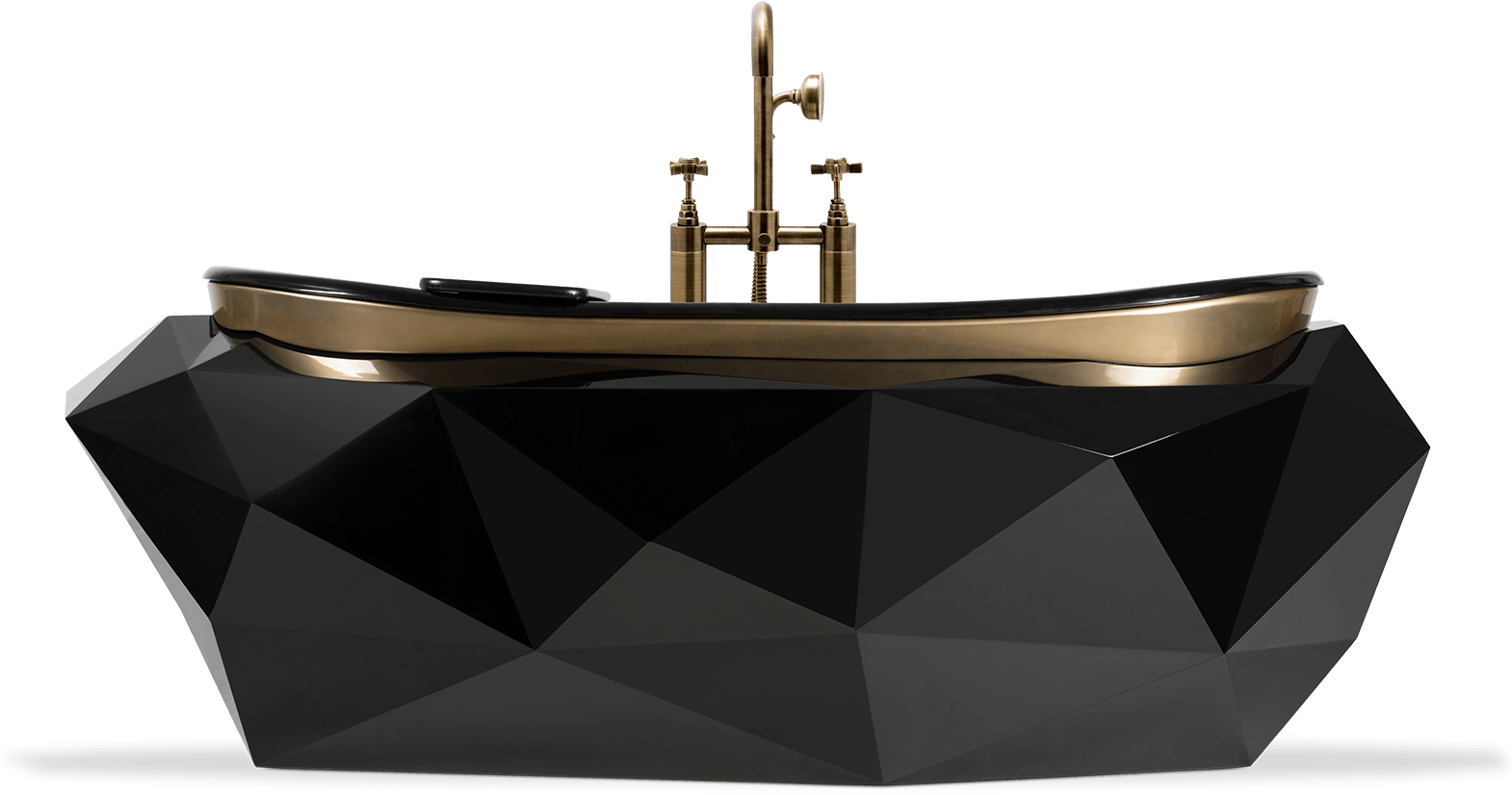 Modern Geometric Bathtub Design PNG Image