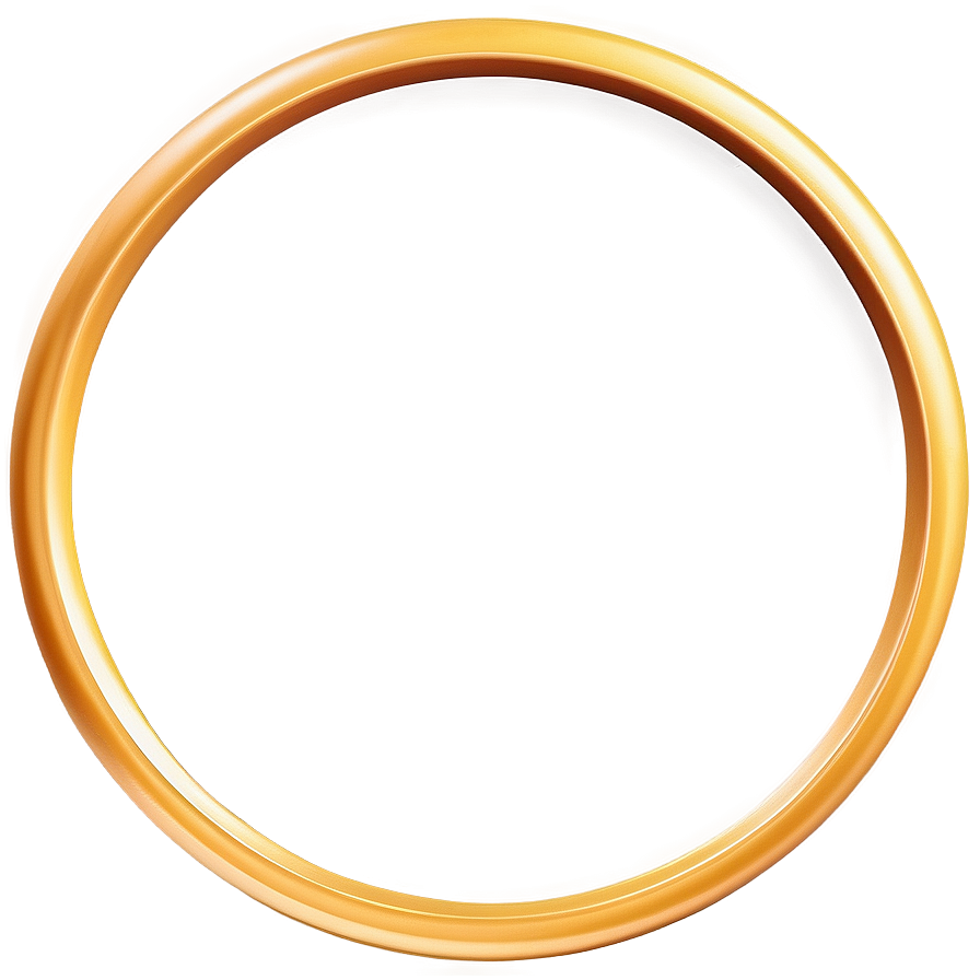 Modern Gold Circle Frame Png 06262024 PNG Image