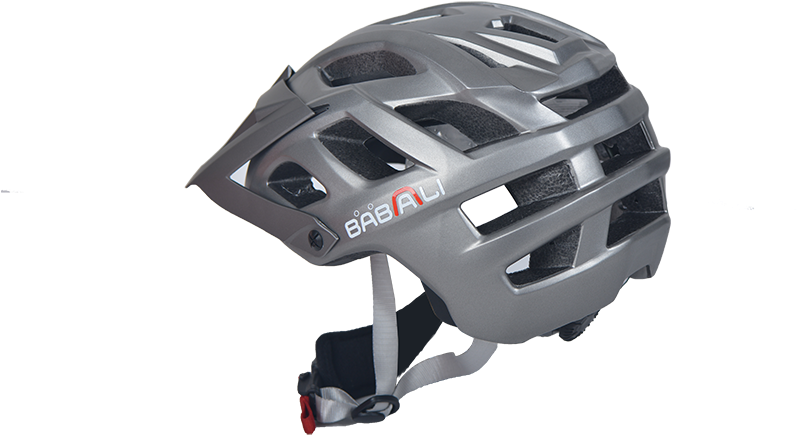 Modern Gray Bicycle Helmet PNG Image