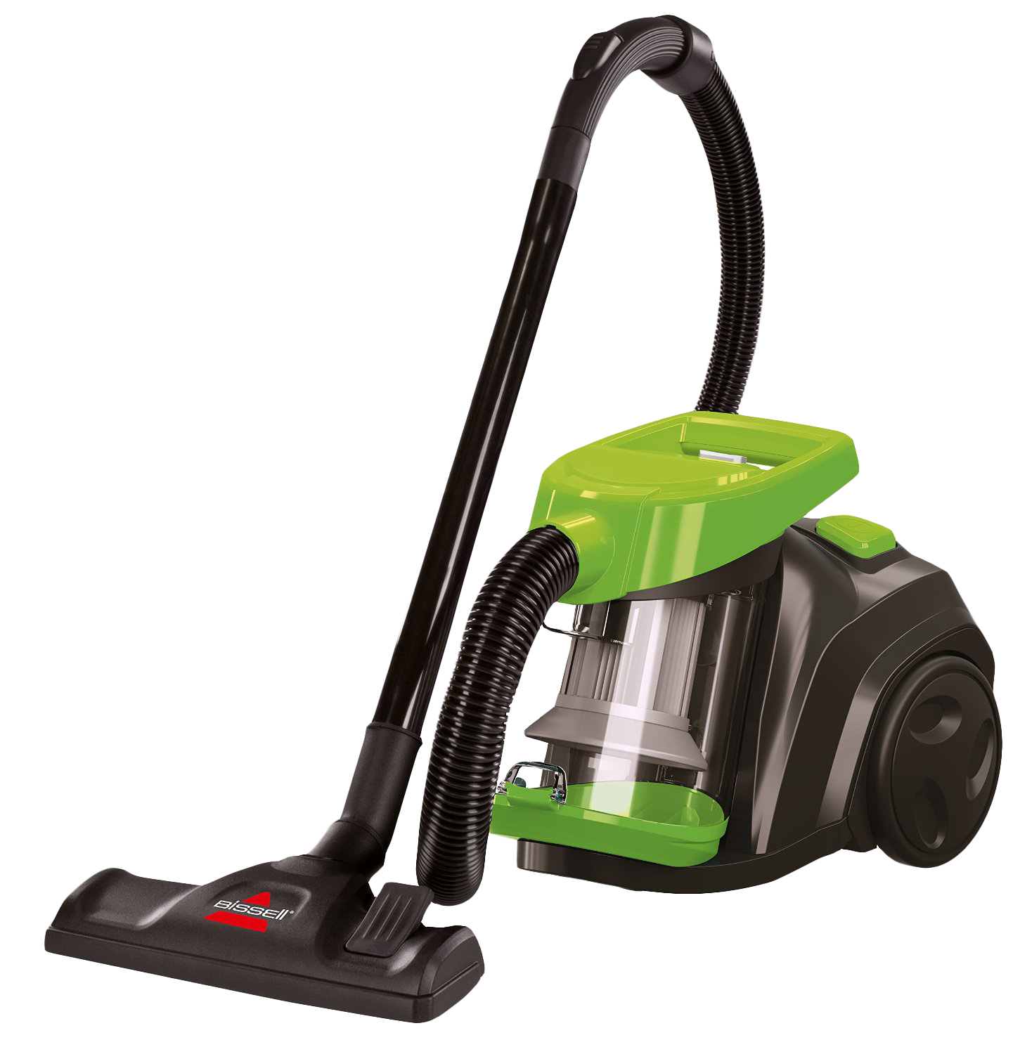 Modern Green Canister Vacuum Cleaner PNG Image