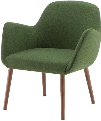 Modern Green Club Chair PNG Image