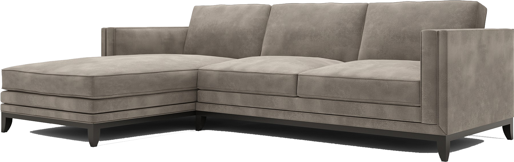 Modern Grey Sectional Sofawith Chaise PNG Image