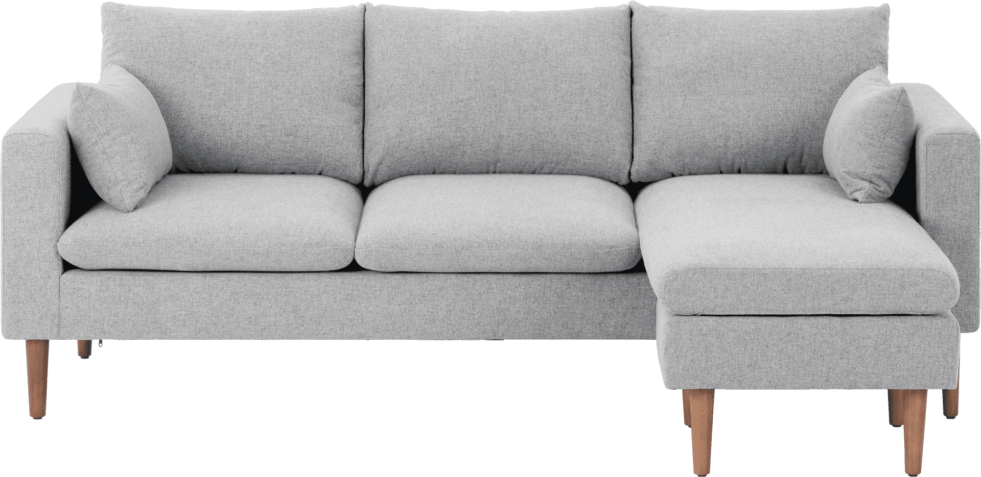 Modern Grey Sectional Sofawith Chaise PNG Image