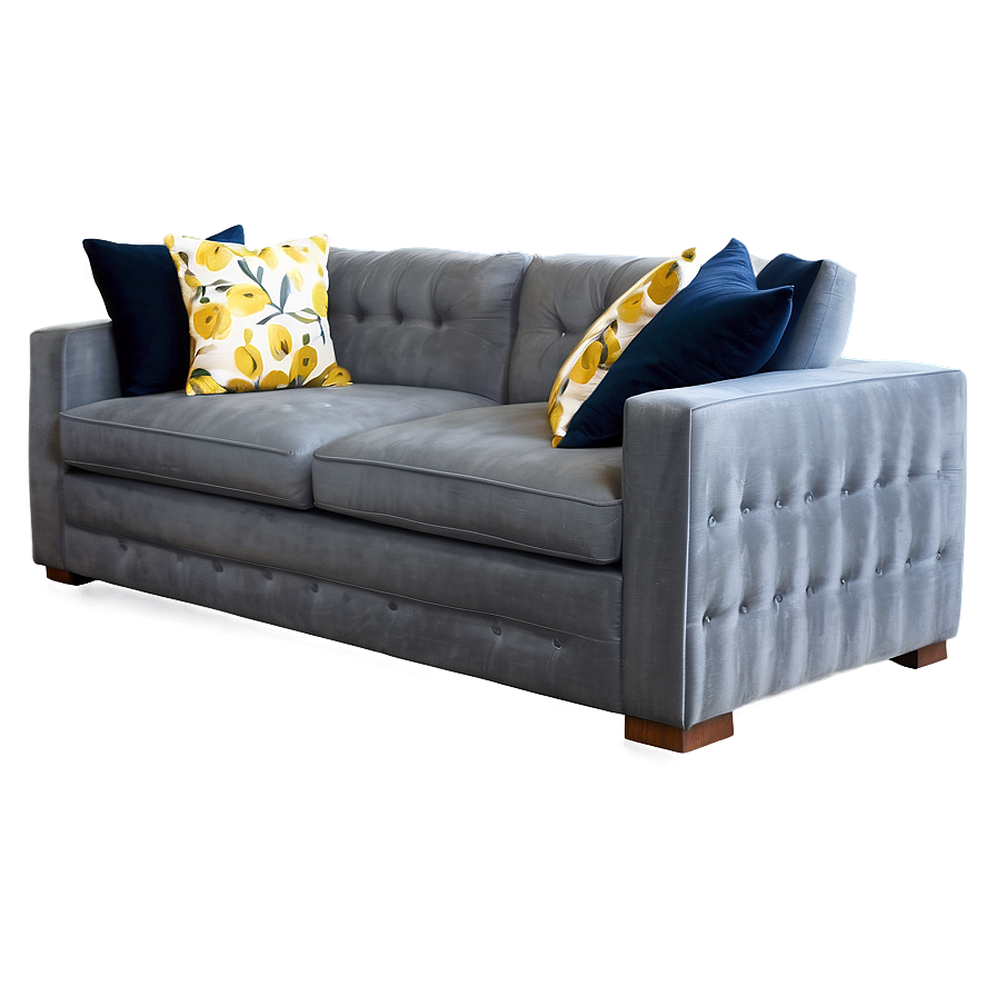 Modern Grey Sofa Png Ced PNG Image