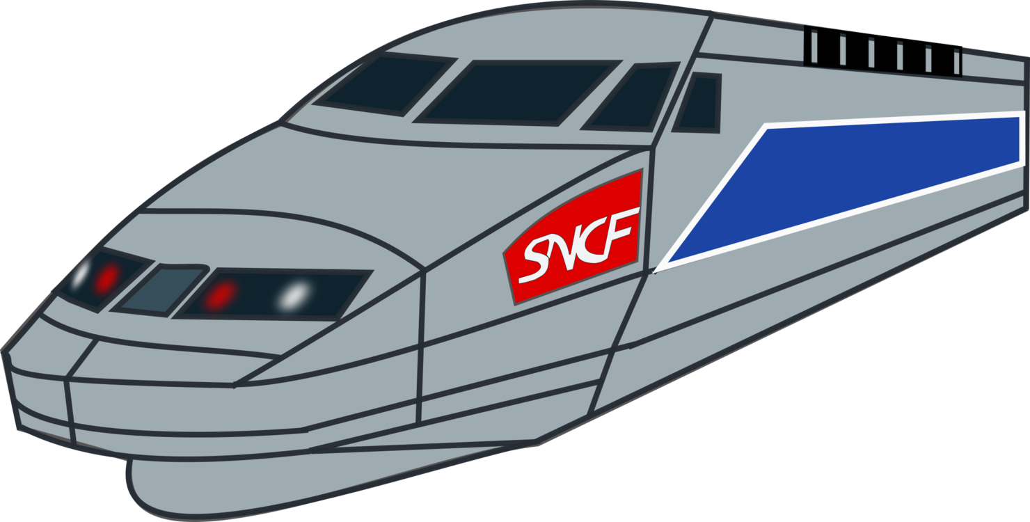 Modern High Speed Train Illustration PNG Image