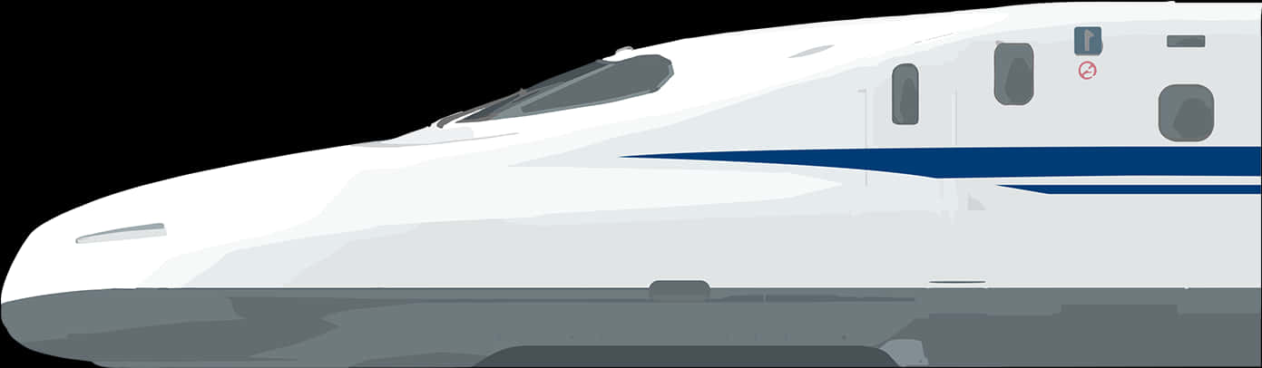 Modern High Speed Train Profile PNG Image