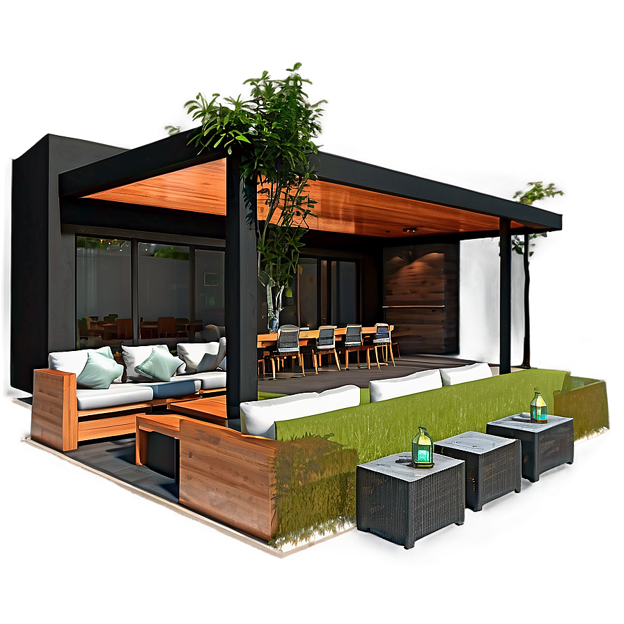 Modern House Outdoor Entertainment Areas Png 31 PNG Image