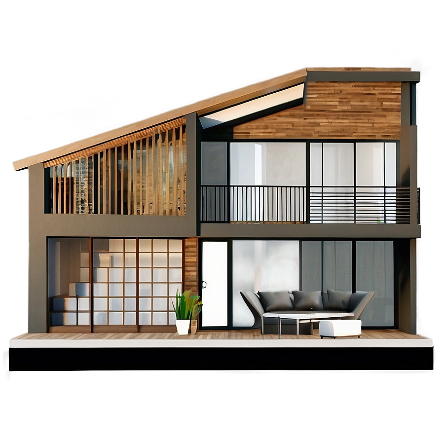 Modern House With Home Office Png 46 PNG Image