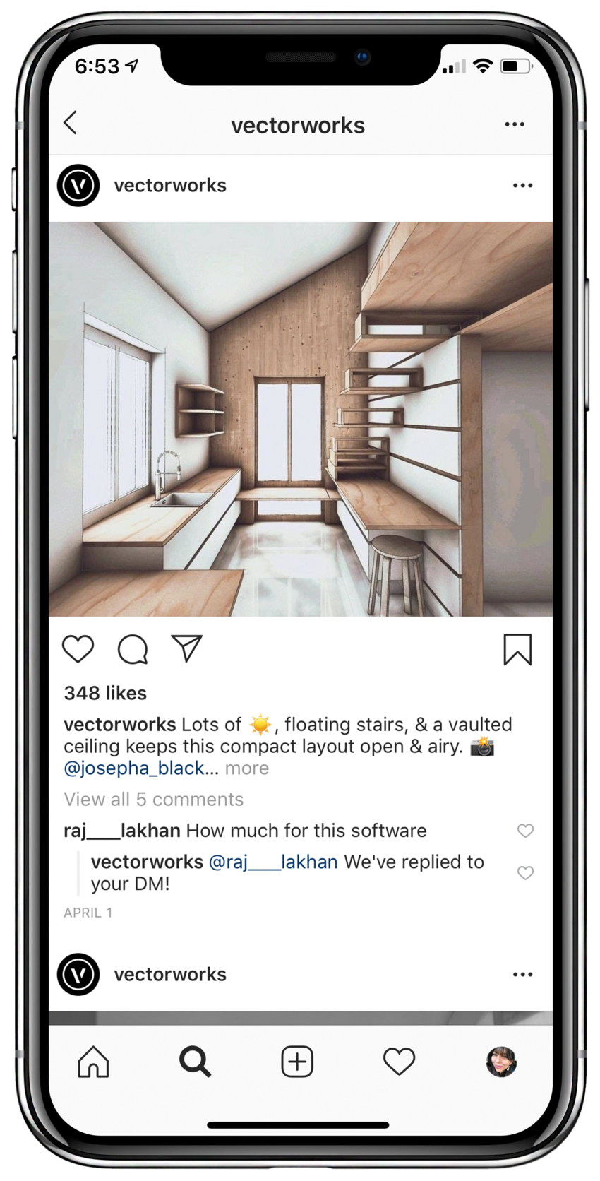 Modern Interior Design Instagram Post PNG Image