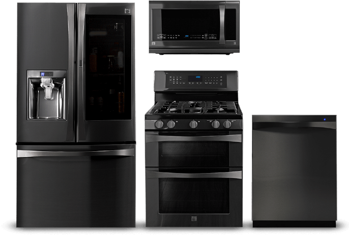 Modern Kitchen Appliances Set PNG Image