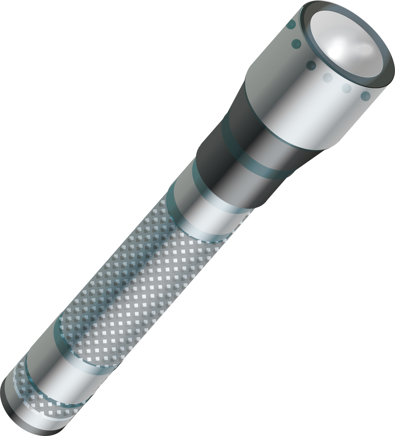 Modern L E D Flashlight Design PNG Image