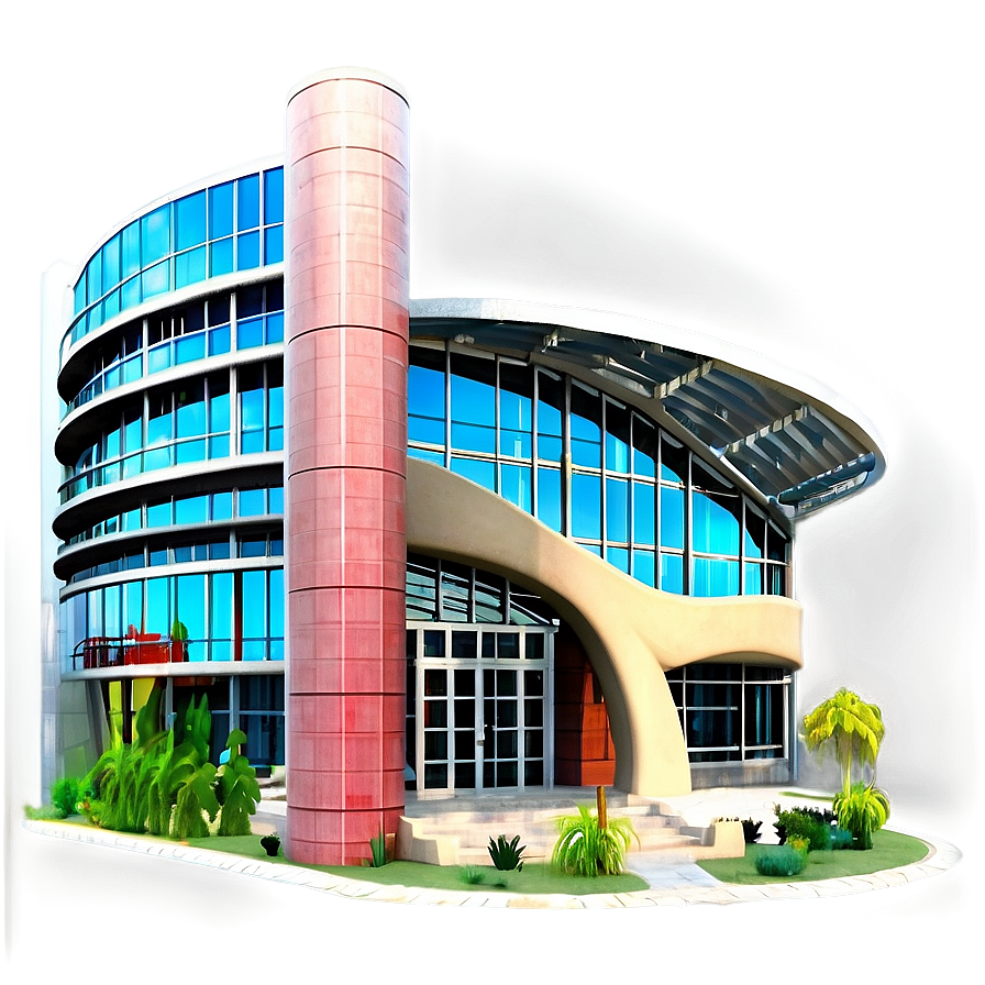 Modern Library Building Png Uta76 PNG Image