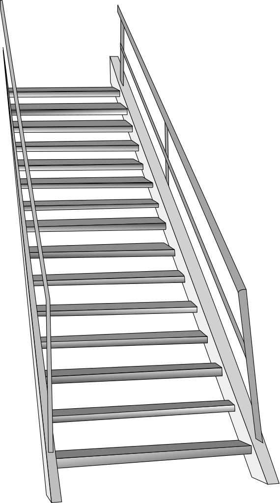 Modern Metal Staircase Design PNG Image