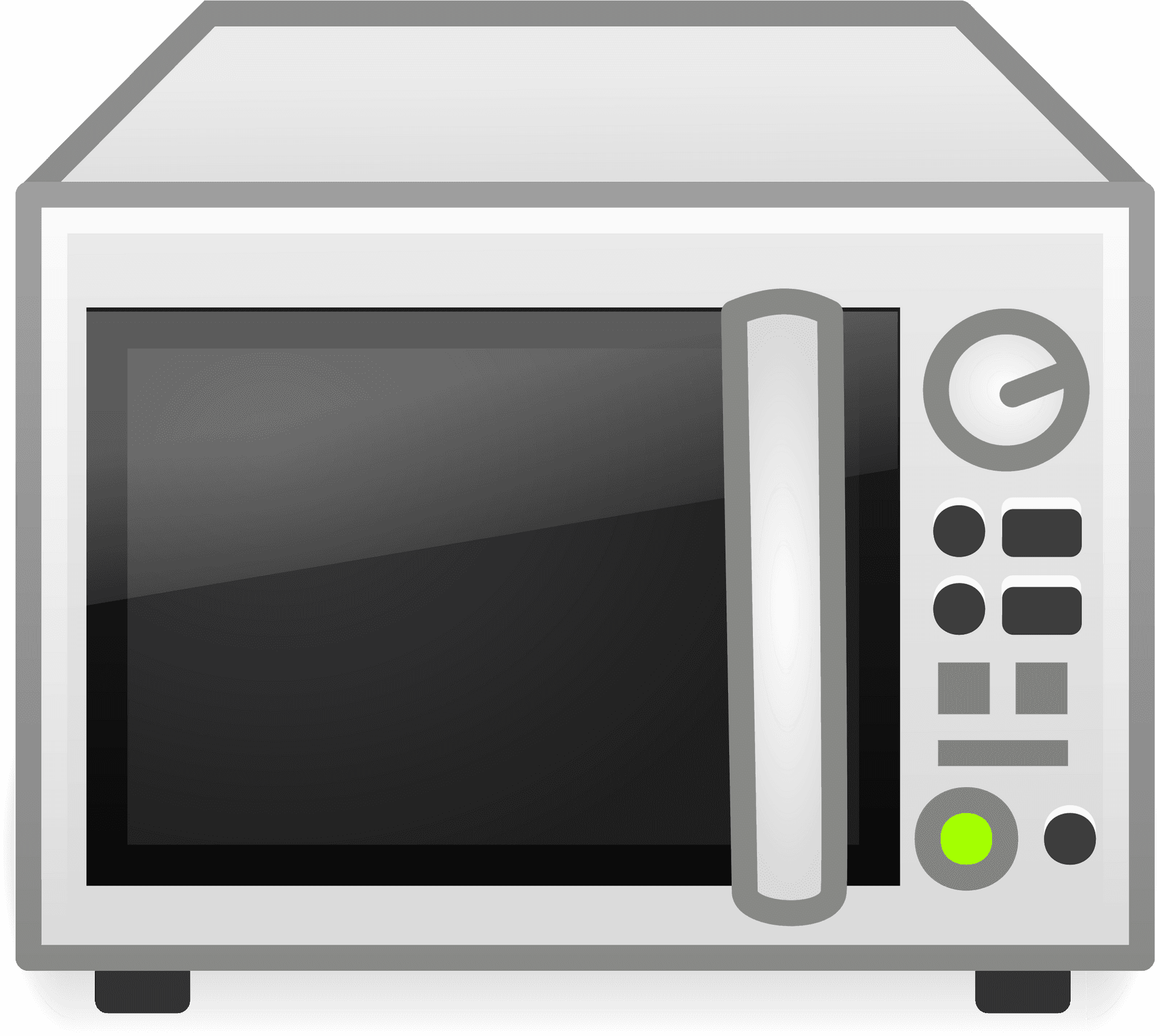 Modern Microwave Oven Vector PNG Image