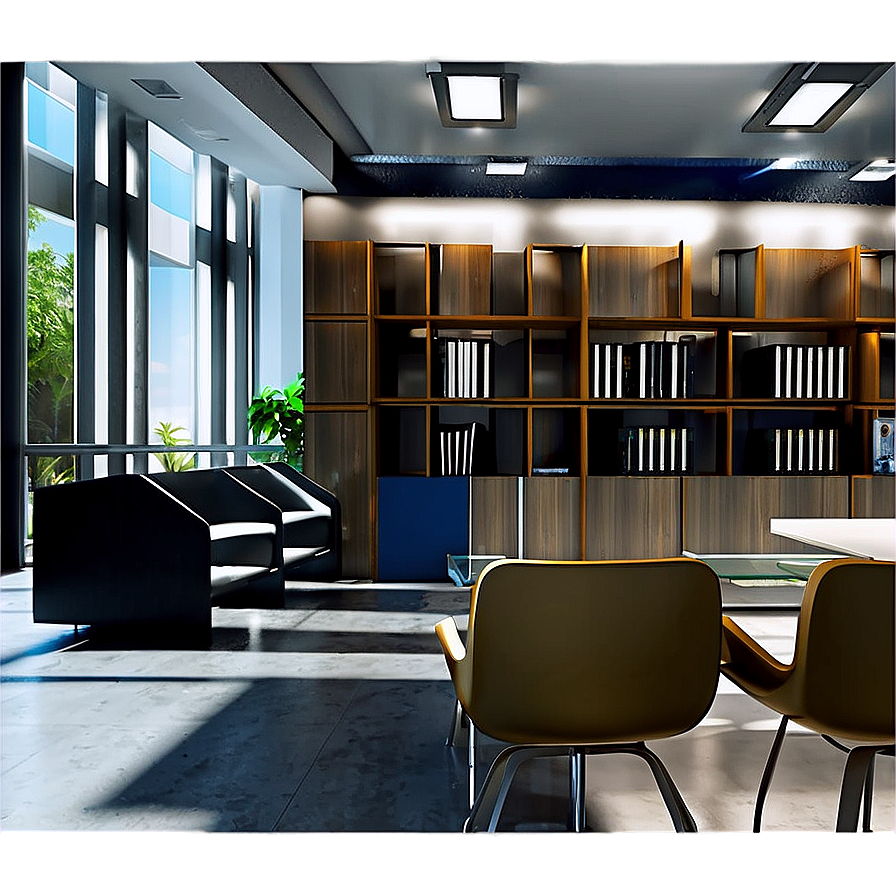 Modern Office Interior Png Mmk PNG Image