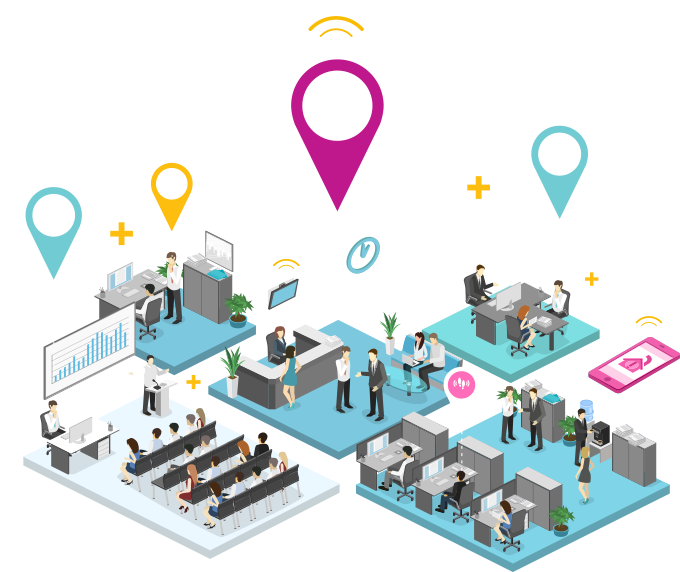 Modern Office Isometric Illustration PNG Image