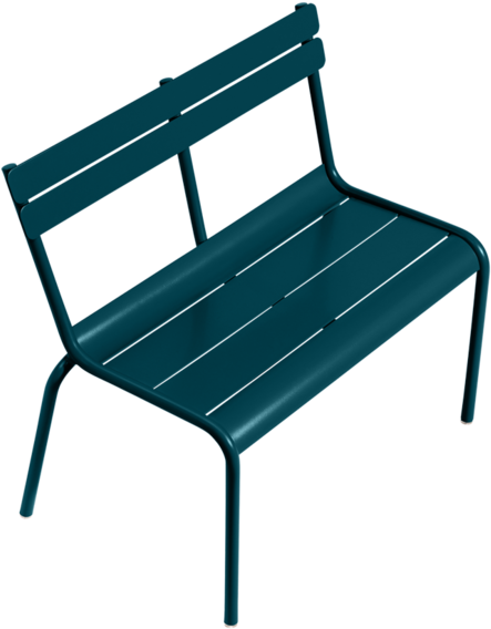 Modern Outdoor Metal Bench PNG Image