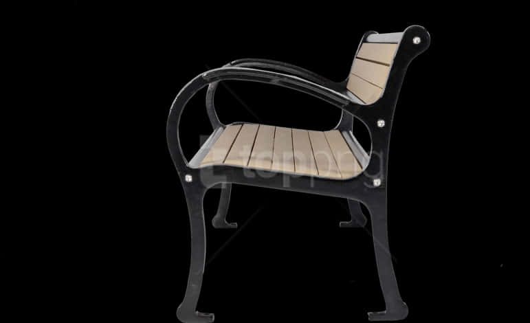 Modern Park Bench Design PNG Image