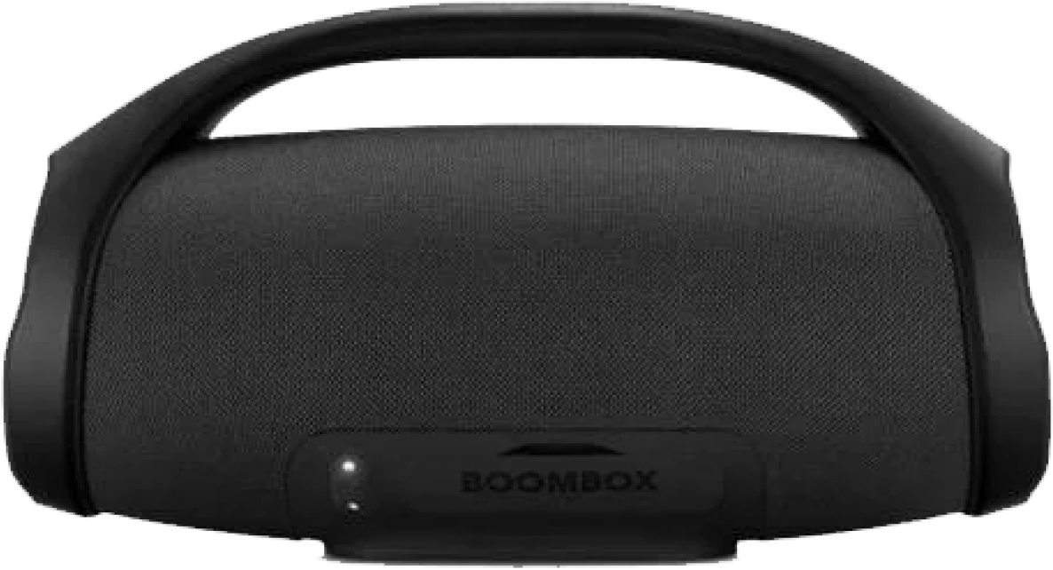 Modern Portable Boombox Black PNG Image