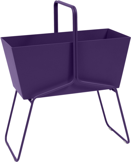 Modern Purple Metal Planter PNG Image