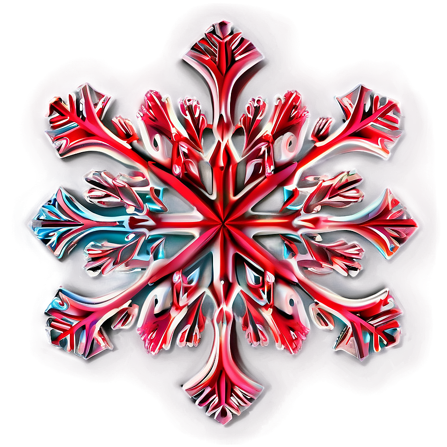 Modern Red Snowflake Png Hee PNG Image