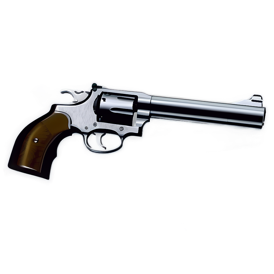 Modern Revolver Silhouette Png Iyw80 PNG Image