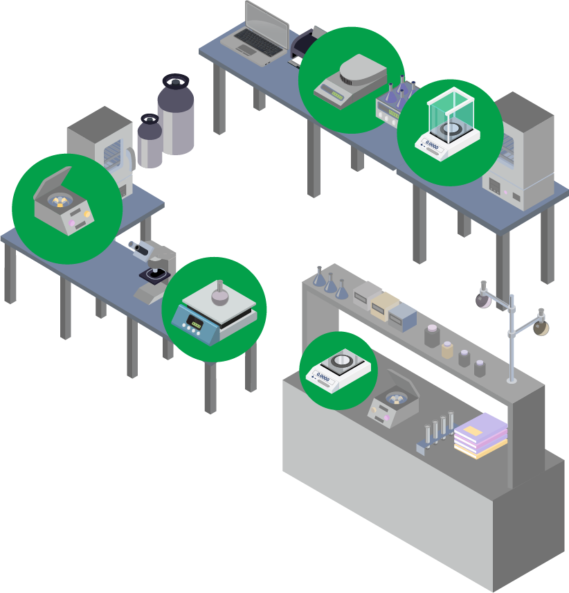 Modern Science Lab Equipment Illustration PNG Image