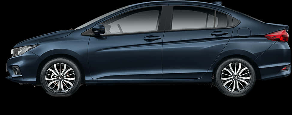 Modern Sedan Car Side View PNG Image