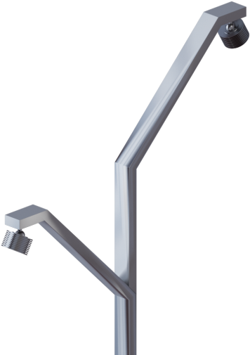 Modern Shower Support Bar Installation PNG Image