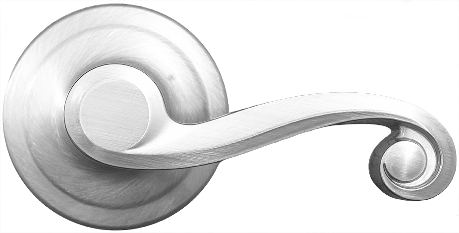 Modern Silver Door Handle PNG Image